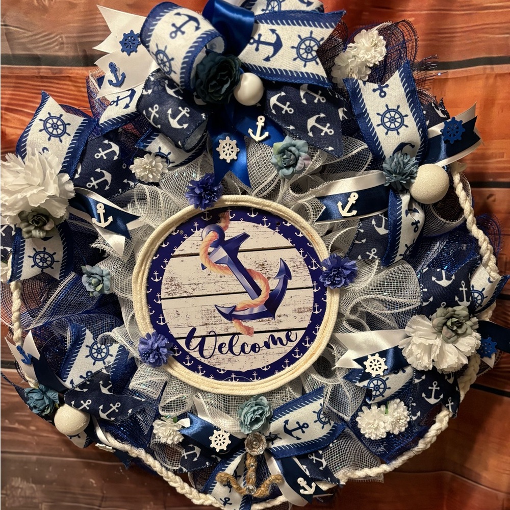 Anchor ⚓️ themed front door 🚪 wreath